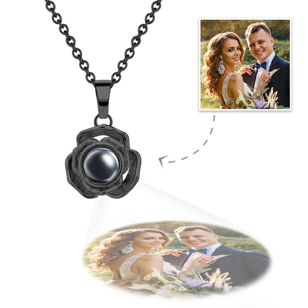Custom Projection Necklace Creative Rose Girl Gift - yournamenecklaceuk