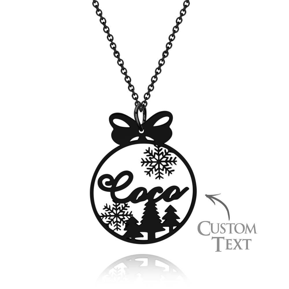 Custom Christmas Tree Name Necklace Gift for Her - yournamenecklaceuk