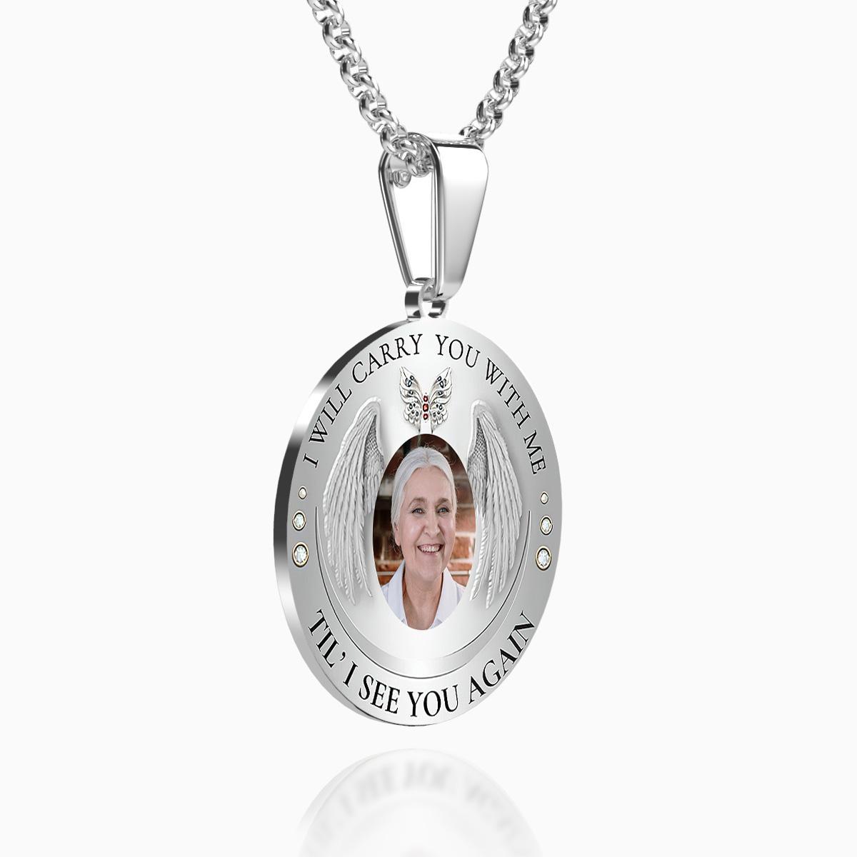 Custom Photo Necklace Vintage Commemorate Metal Gifts - yournamenecklaceuk