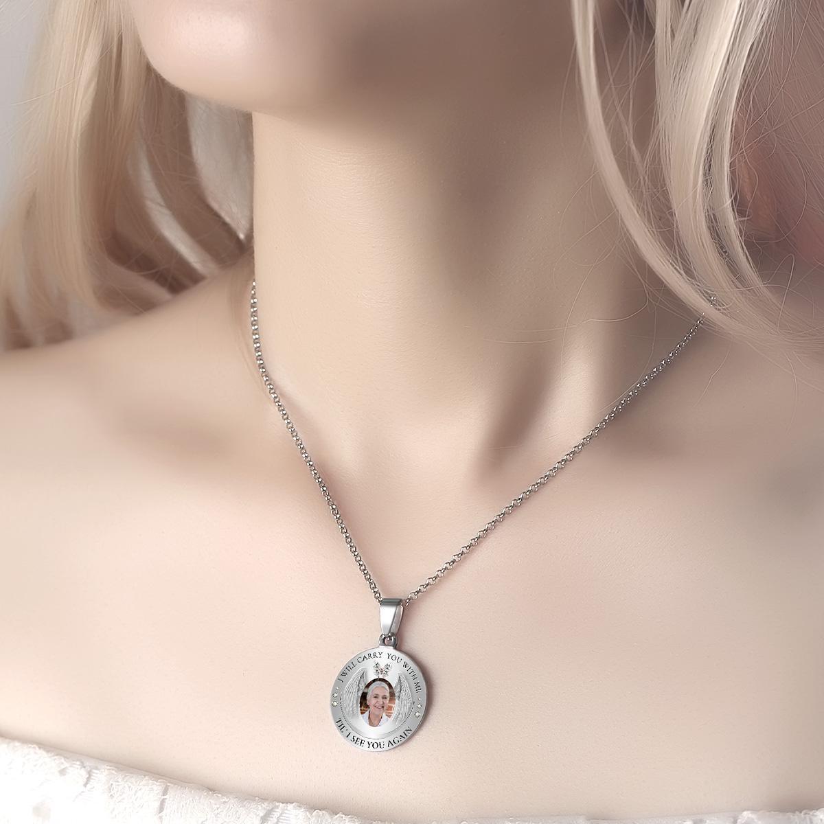 Custom Photo Necklace Vintage Commemorate Metal Gifts - yournamenecklaceuk