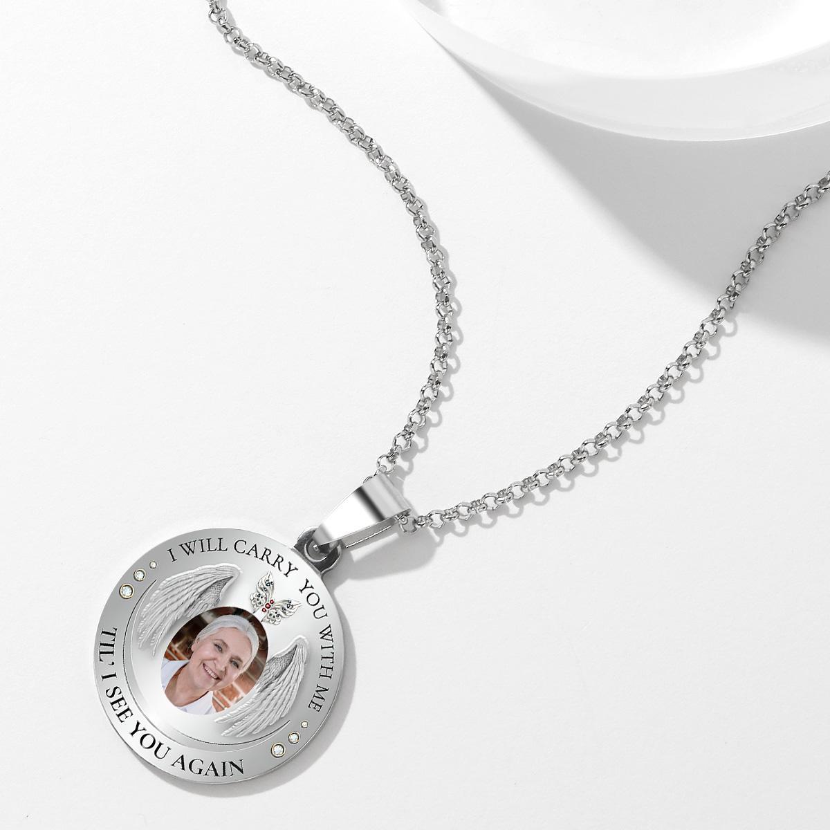 Custom Photo Necklace Vintage Commemorate Metal Gifts - yournamenecklaceuk
