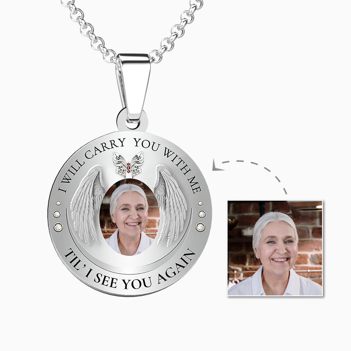 Custom Photo Necklace Vintage Commemorate Metal Gifts - yournamenecklaceuk