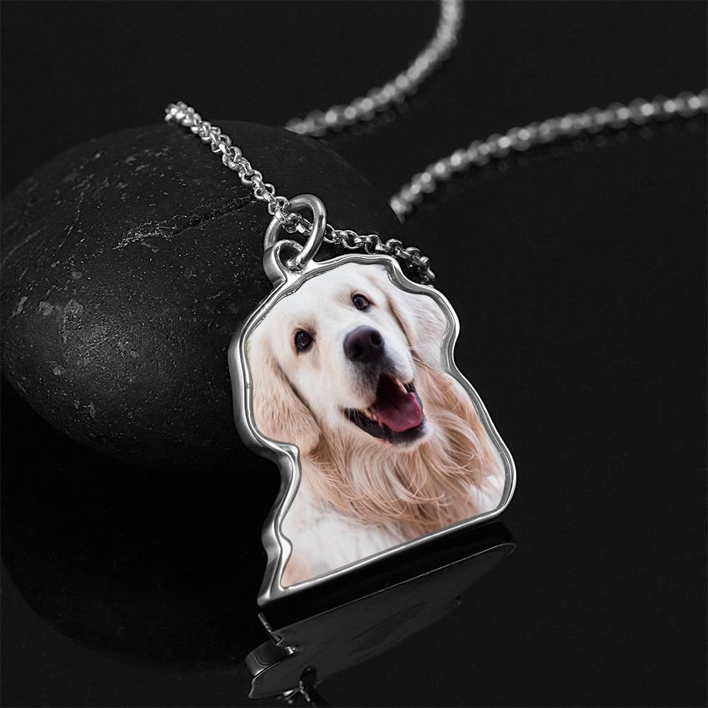Photo Necklace, Perfect Gift Necklace Platinum Plated Silver - yournamencklaceuk