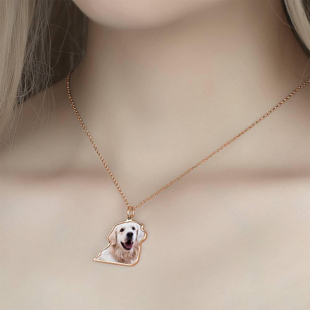 Photo Necklace, Perfect Gift Necklace Rose Gold Plated - Rose Gold - yournamencklaceuk