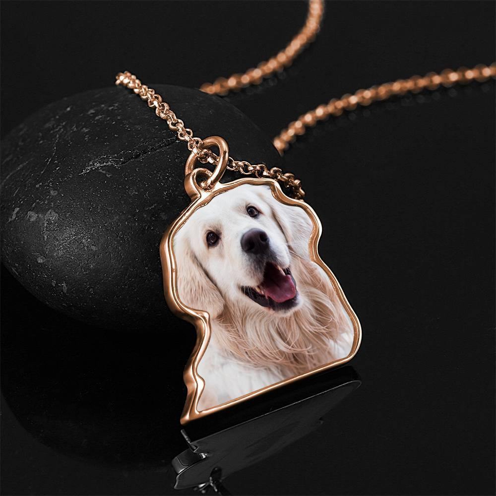Photo Necklace, Perfect Gift Necklace Rose Gold Plated - Rose Gold - yournamencklaceuk