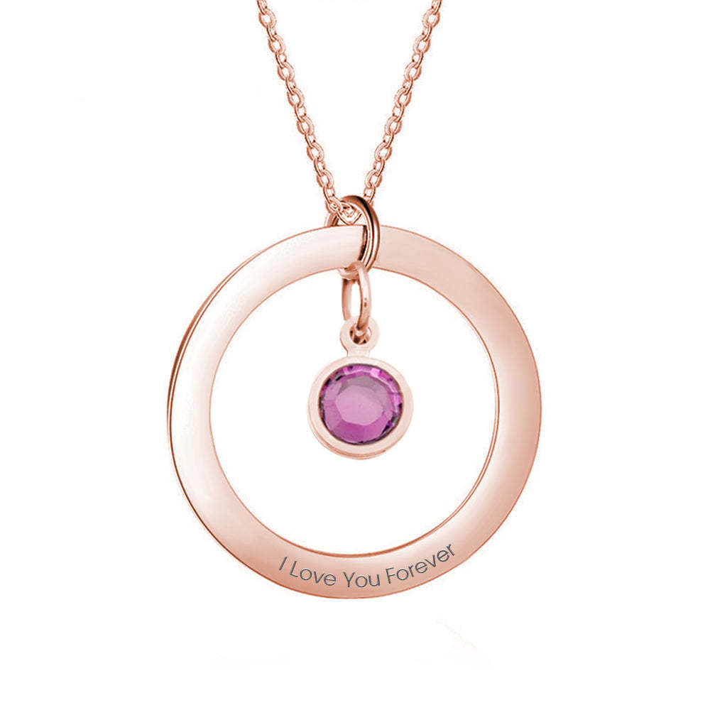 Personalized Birthstone Necklace Custom Necklace Gift for Her - yournamenecklaceuk