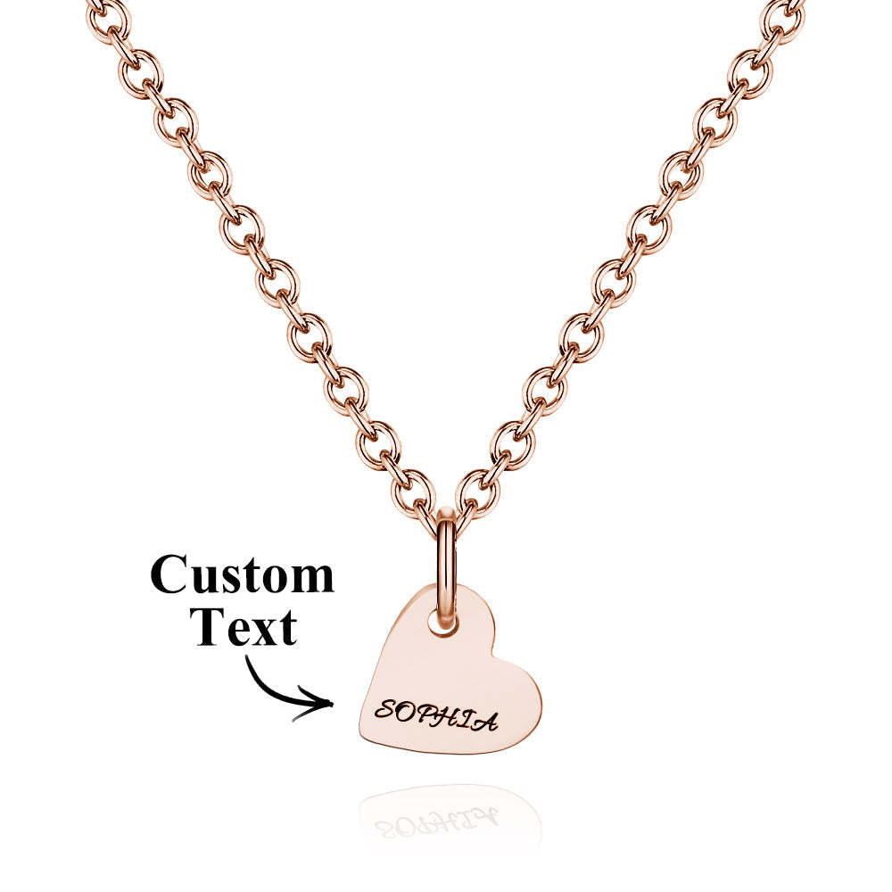 Personalized Engraved Heart Necklace With Name Family Necklace Dainty Jewelry For Her - yournamenecklaceuk