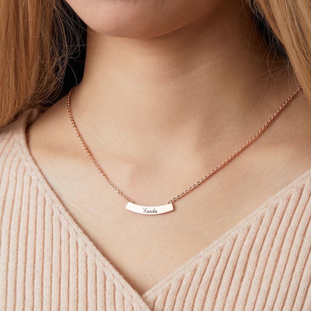 Personalized Stylish Necklace Engraved Pendant Necklace Jewelry for Her - yournamenecklaceuk