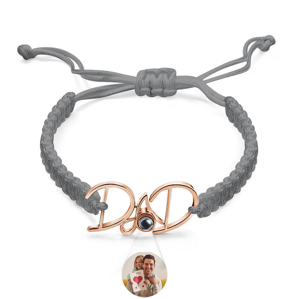 Custom Projection Bracelet Weave Gift for Dad - yournamenecklaceuk