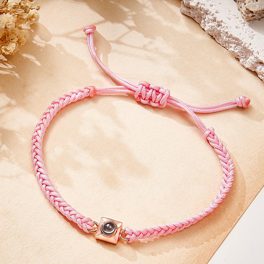 Custom Projection Bracelet Square Weave Sports Gift for Men - yournamenecklaceuk