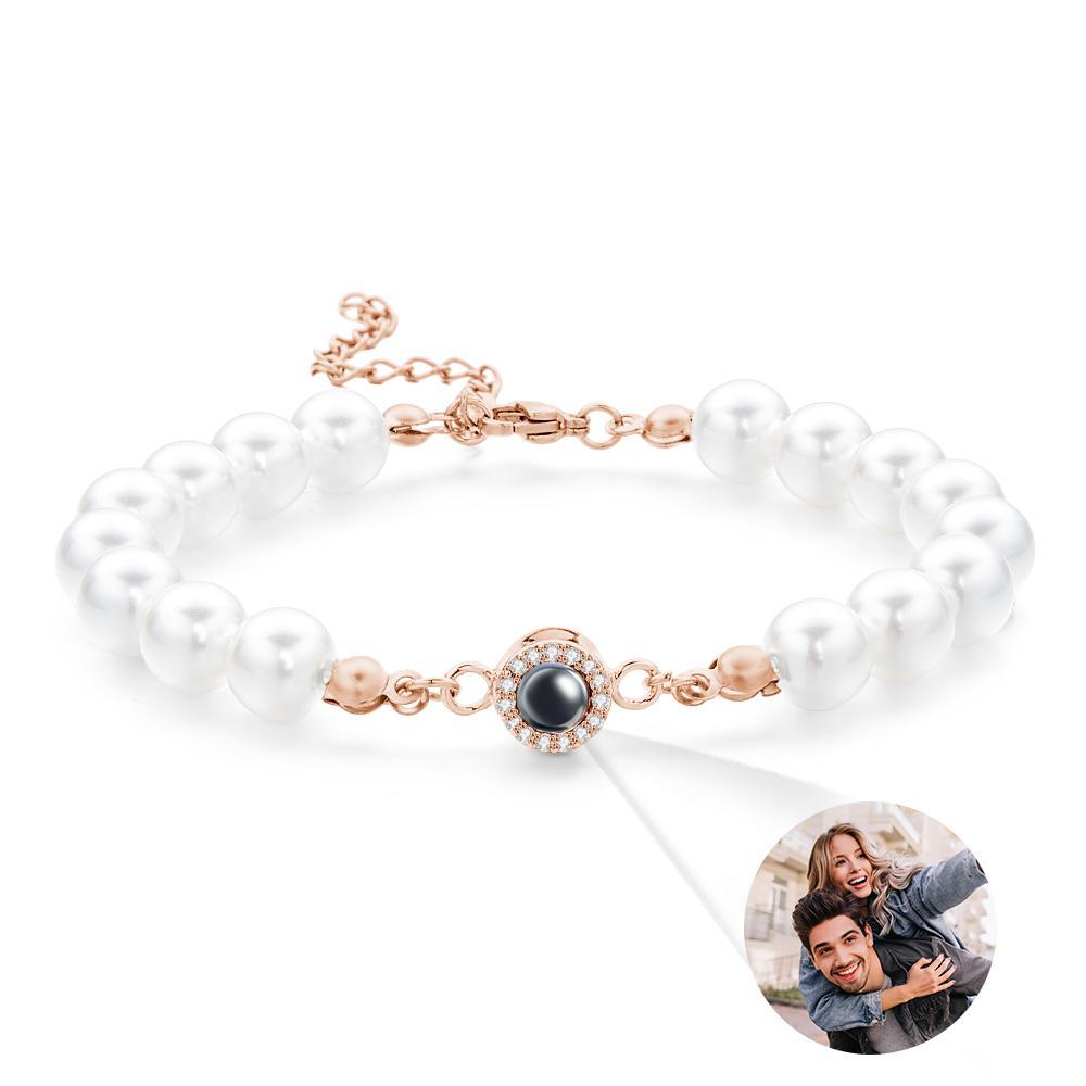 Custom Projection Bracelet Diamond Pearl Simple Gift - yournamenecklaceuk