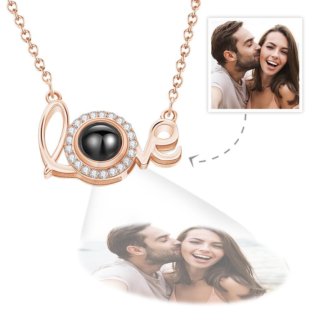 Love Photo Projection Necklace Personalized Charming Picture Jewelry for Her - yournamenecklaceuk