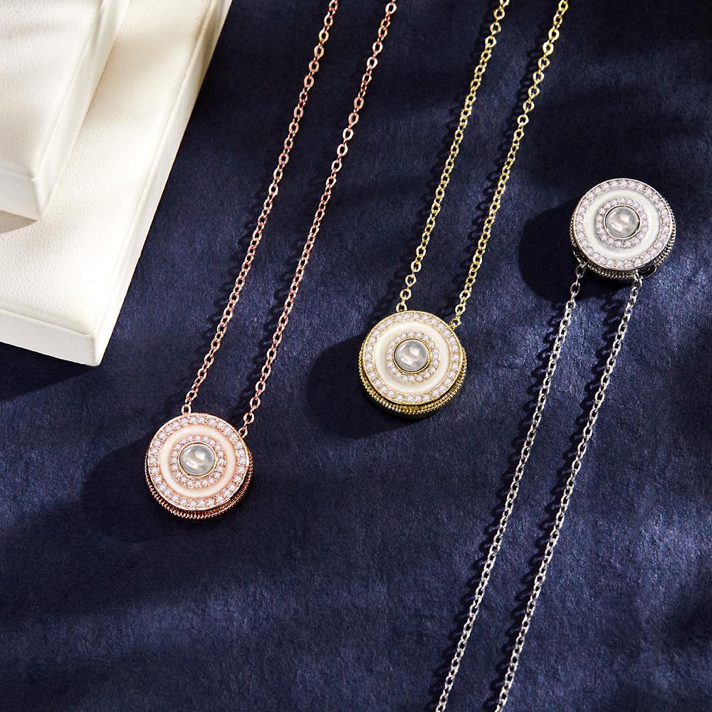 Custom Photo Projection Necklace Halo Photo Necklace Creative Gift - yournamenecklaceuk