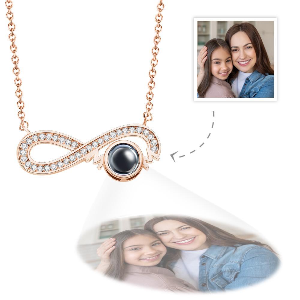 Custom Projection Necklace Infinity Symbol Creative Simplicity Gifts - yournamenecklaceuk