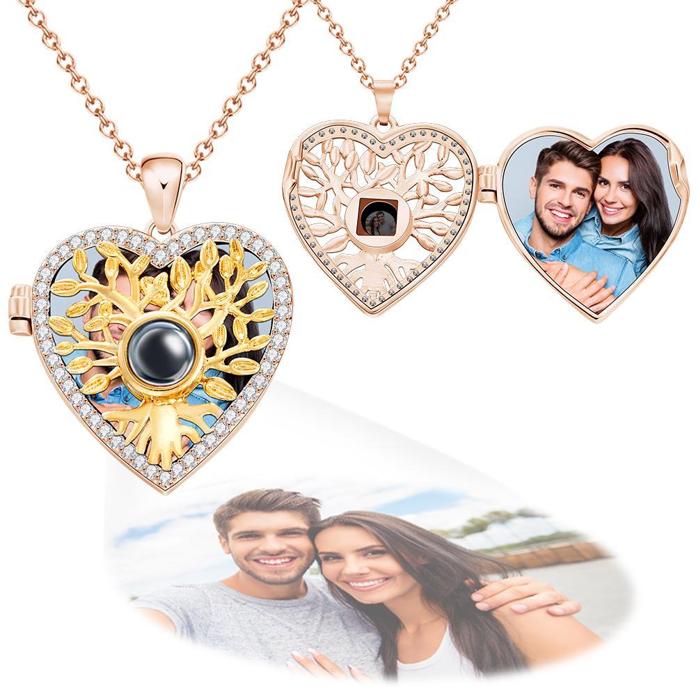 Custom Photo Projection Necklace Flip Cover Exquisite Gifts - yournamenecklaceuk