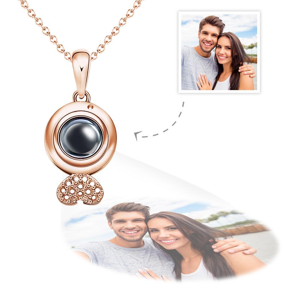 Custom Photo Projection Necklace Creative Trendy Couple Gifts - yournamenecklaceuk