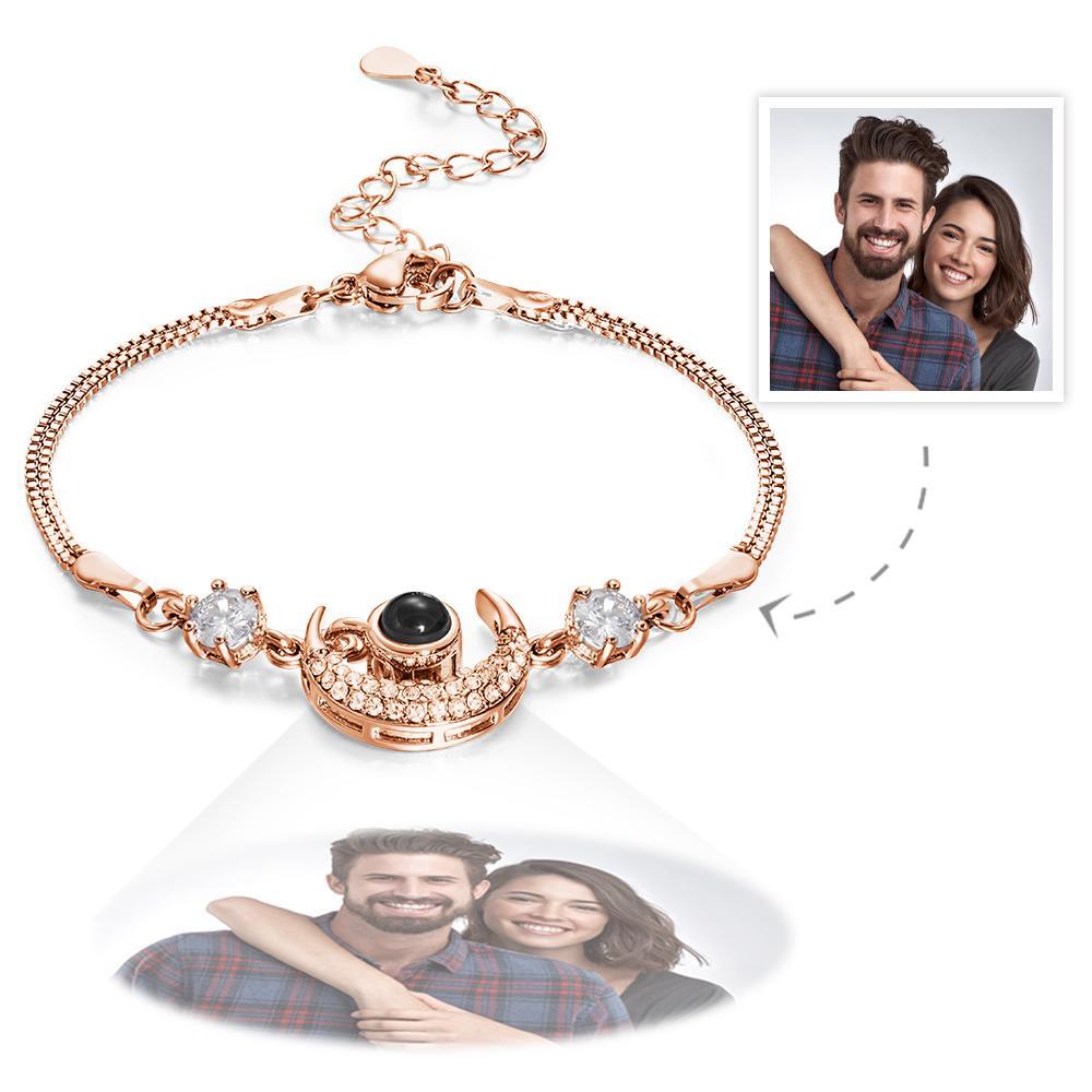 Custom Photo Projection Bracelet Moon Star Projection Bracelet Creative Gift - yournamenecklaceuk