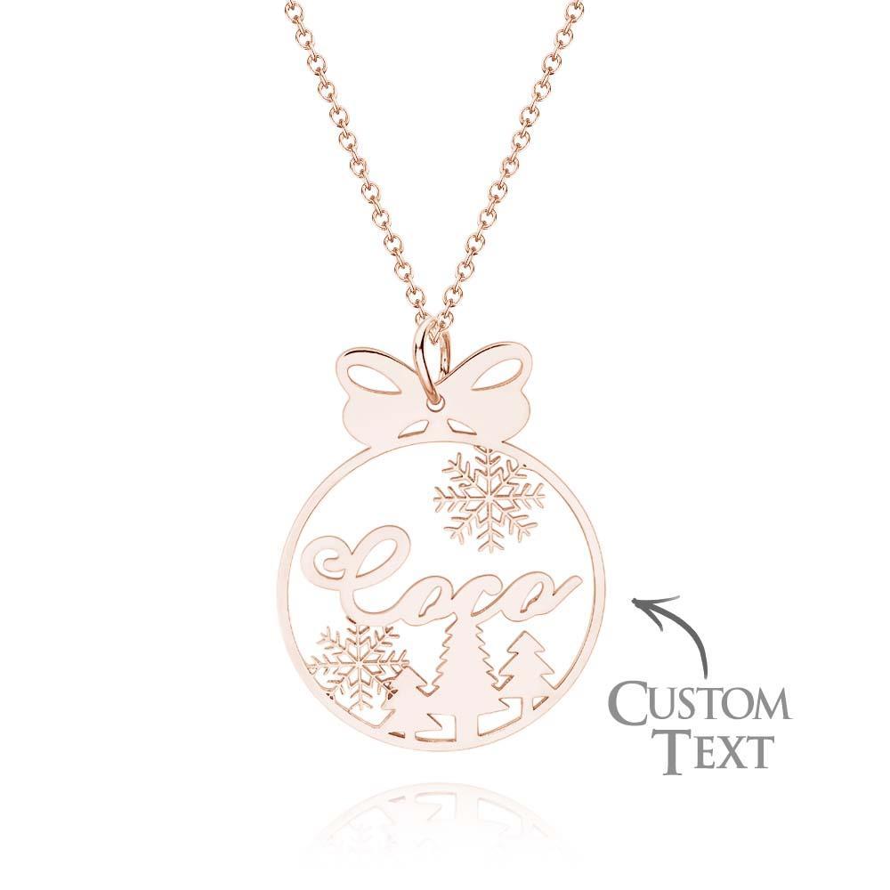Custom Christmas Tree Name Necklace Gift for Her - yournamenecklaceuk