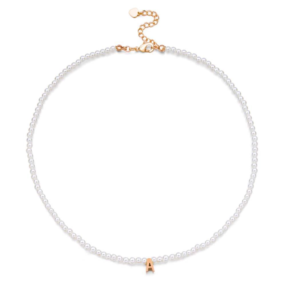 Personalized Pearl Necklace Custom Name Necklace Gift For Her - yournamenecklaceuk