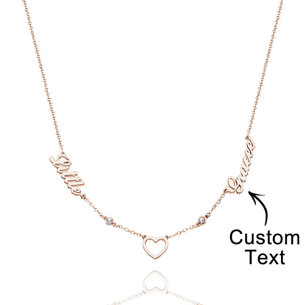 Personalized Lovers Heart Name Necklace Love Gift For Her - yournamenecklaceuk