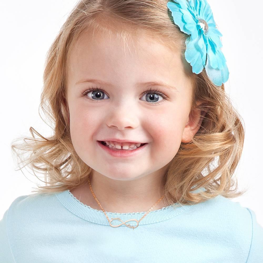 Children's Infinity Name Necklace Rose Gold Plated - yournamencklaceuk