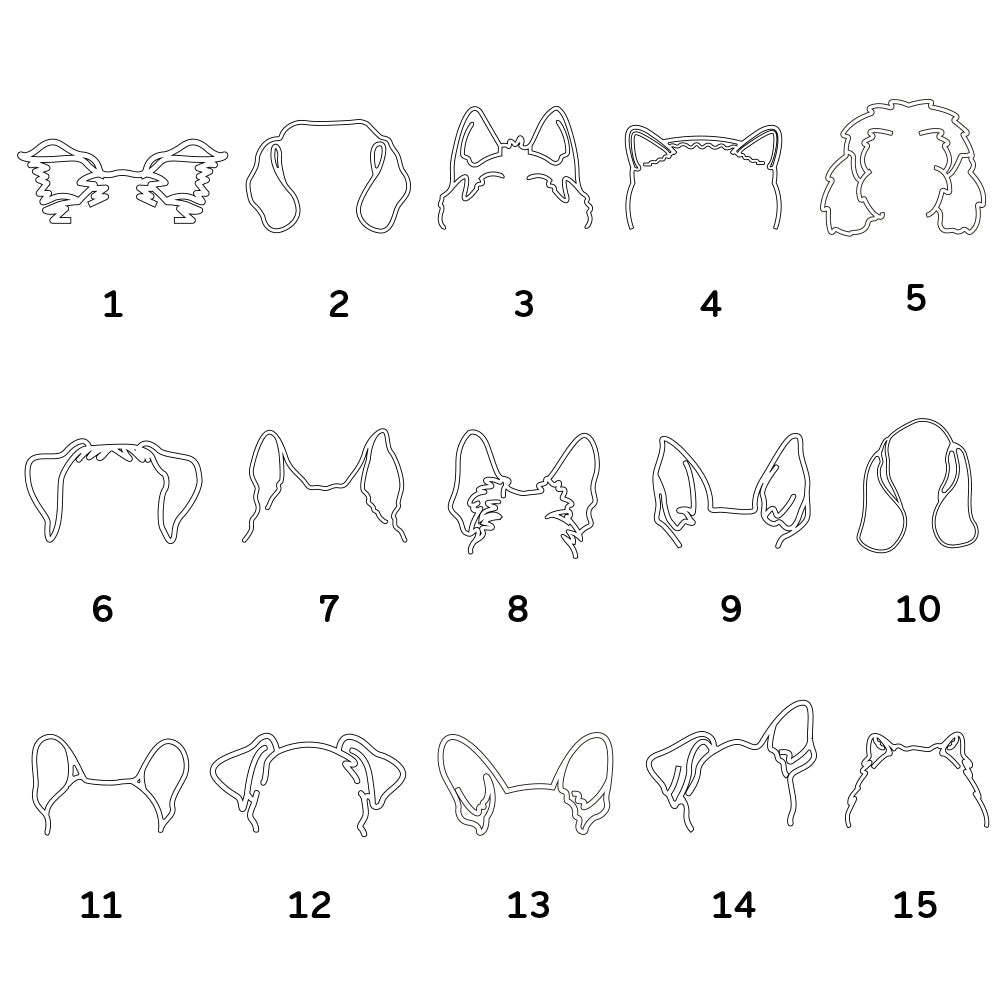 Custom Pet Silhouette Name Ring Cute Dog Cat Ear Modeling Jewelry Gift for Pet Lover - yournamenecklaceuk