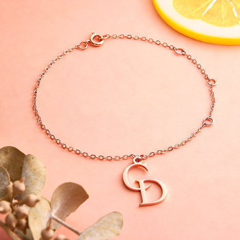 Custom Double Initial Bracelet – Two Letters, One Bond Symbol of Connection & Love Gifts For Her 