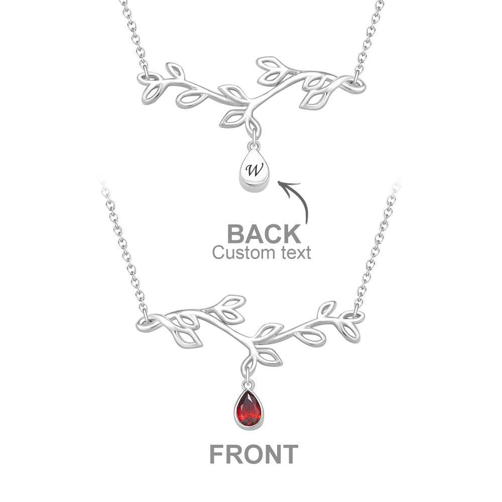 Custom Birthstone Necklace Optional Quantity Diamonds Tree Pendant Fashionable Gifts For Her - yournamenecklaceuk