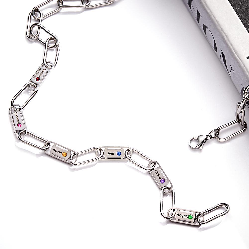 Engravable Endless Ties Name Necklace With Birthstone Unique Wear Decoration For Couples - yournamenecklaceuk