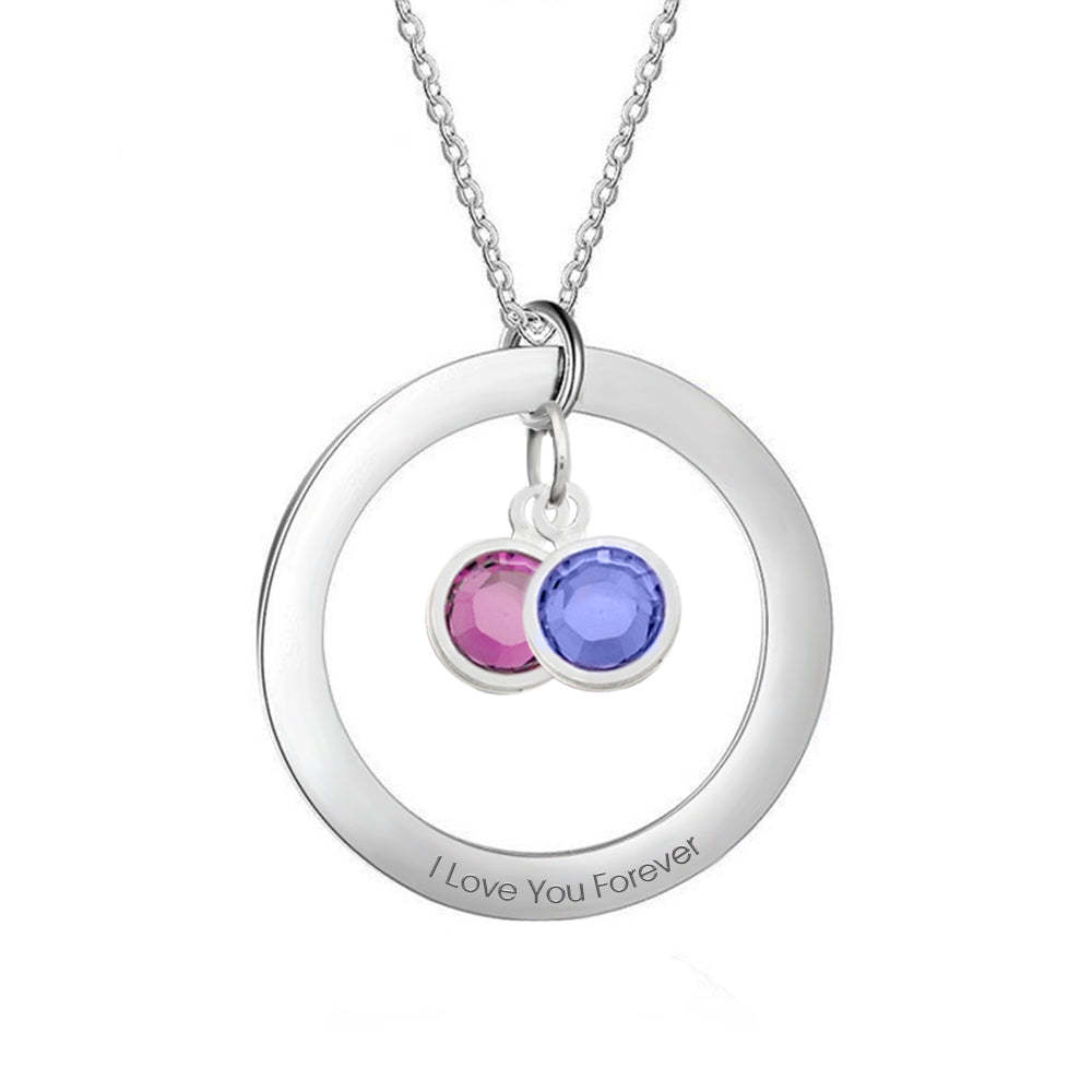 Personalized Birthstone Necklace Custom Necklace Gift for Her - yournamenecklaceuk