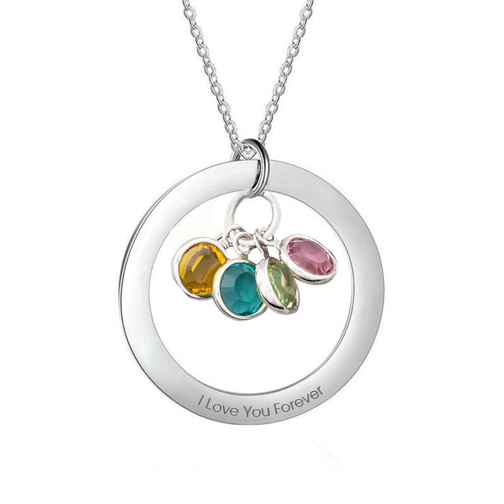 Personalized Birthstone Necklace Custom Necklace Gift for Her - yournamenecklaceuk