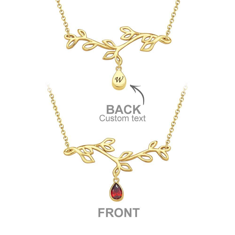Custom Birthstone Necklace Optional Quantity Diamonds Tree Pendant Fashionable Gifts For Her - yournamenecklaceuk