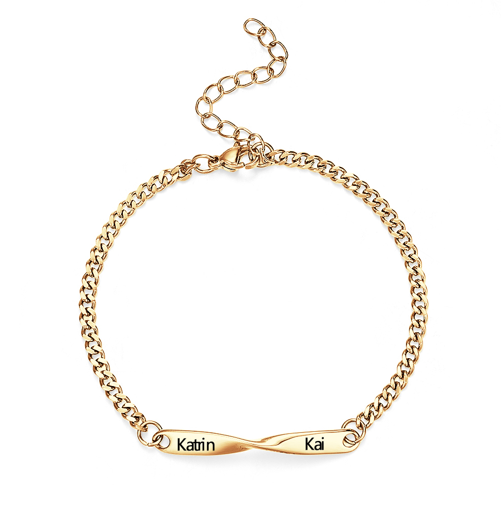 Custom Spiral Name Bracelet for Couples – Personalized Spiral Couple Bangle Engraved His & Hers Bangle Gift For Couple -  NameNecklaceUK