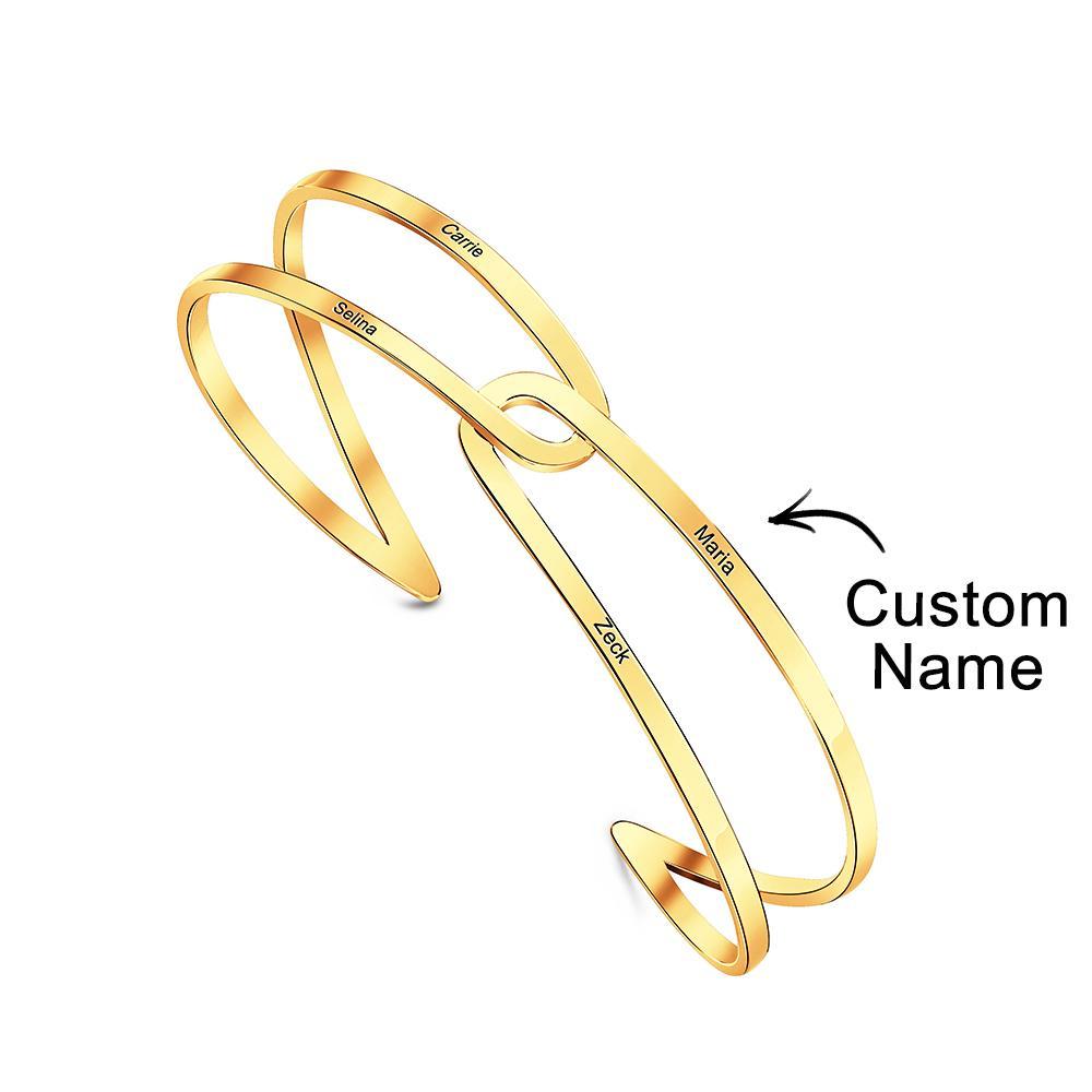 Custom Adjustable Cuff Couple Bracelet Gift Personalized Jewelry Birthday Bridesmaid for Her - yournamenecklaceuk
