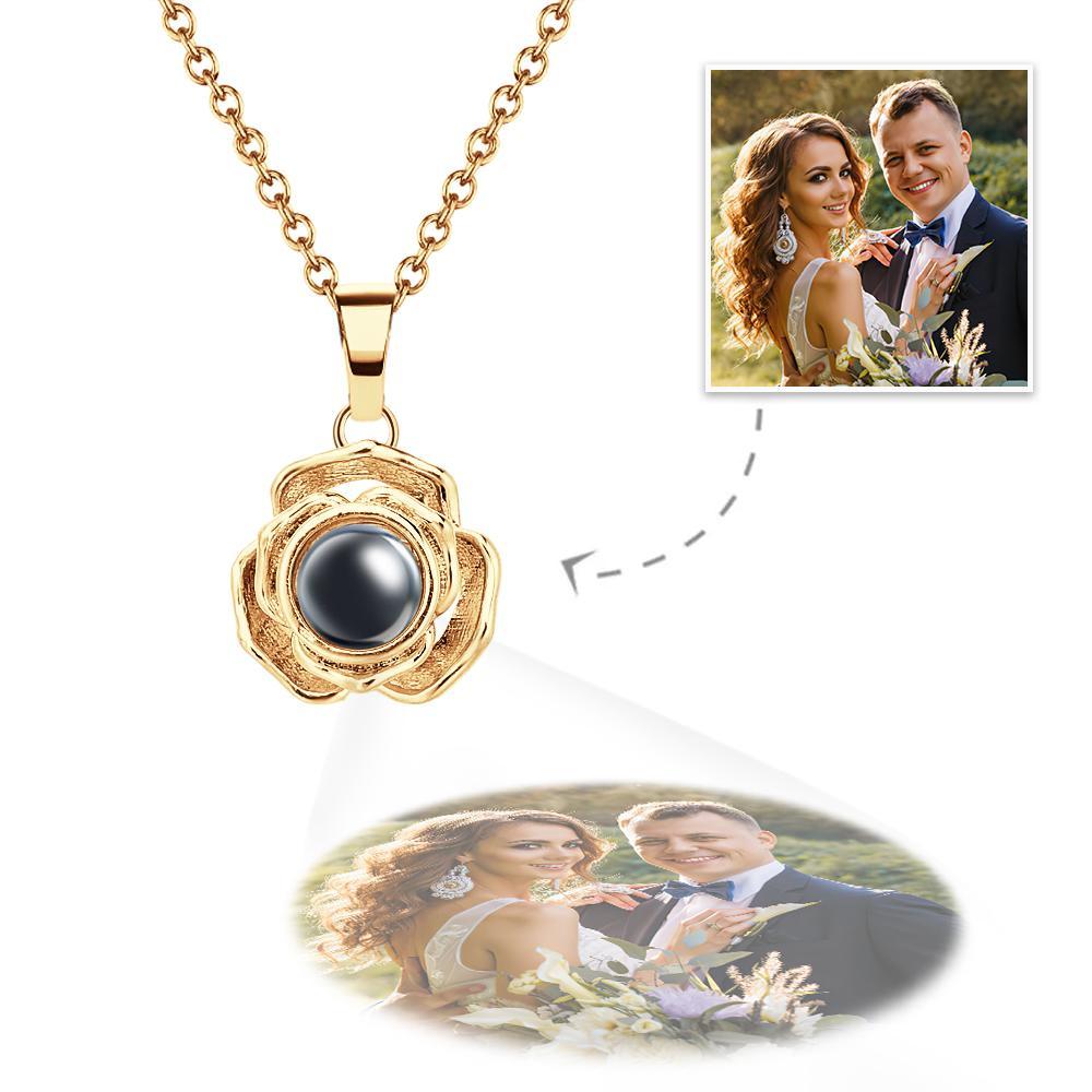 Custom Projection Necklace Creative Rose Girl Gift - yournamenecklaceuk