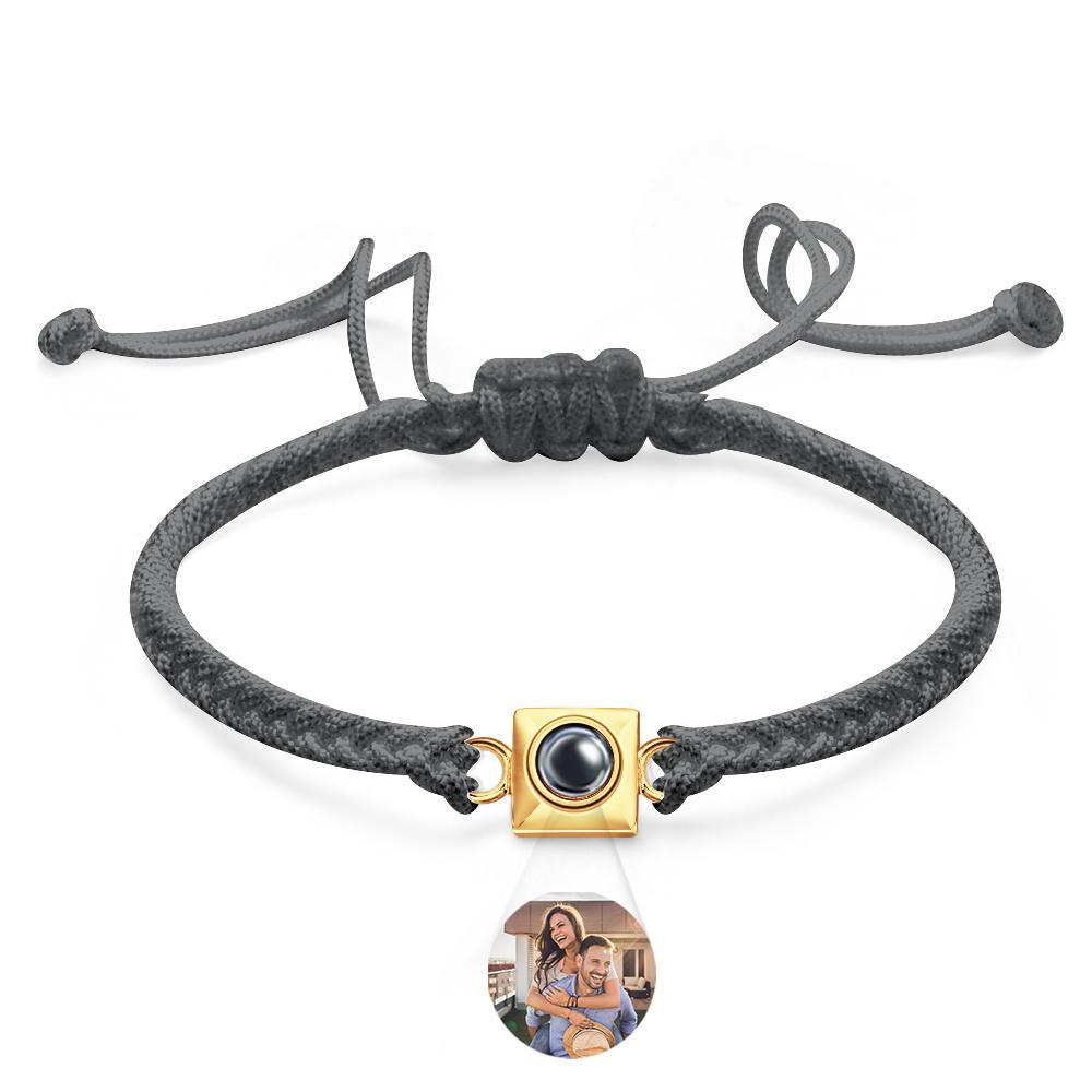 Custom Projection Bracelet Square Weave Sports Gift for Men - yournamenecklaceuk