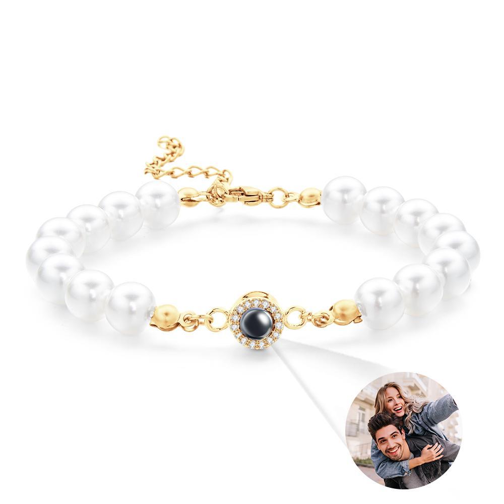 Custom Projection Bracelet Diamond Pearl Simple Gift - yournamenecklaceuk