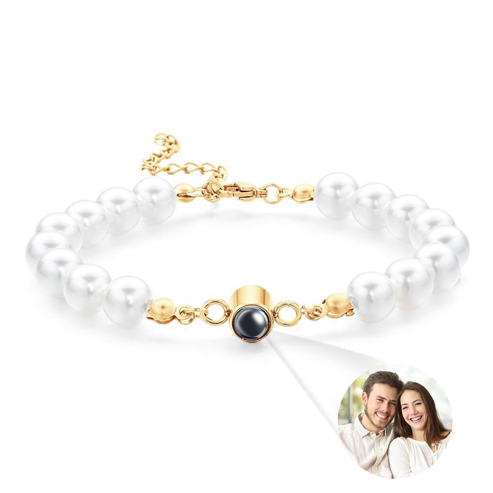Custom Projection Bracelet Pearl Romantic Gift - yournamenecklaceuk