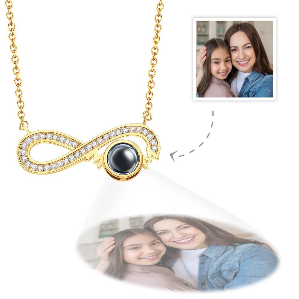 Custom Projection Necklace Infinity Symbol Creative Simplicity Gifts - yournamenecklaceuk