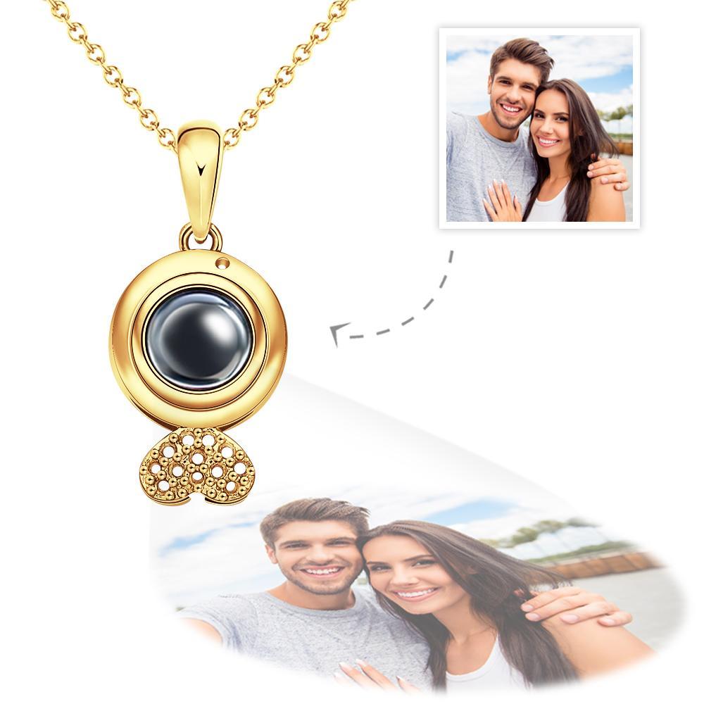 Custom Photo Projection Necklace Creative Trendy Couple Gifts - yournamenecklaceuk