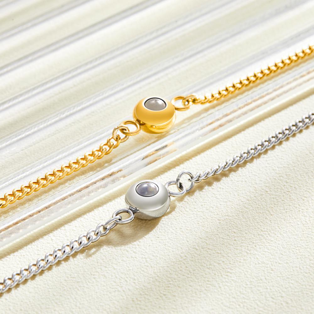 Custom Projection Bracelet Anniversary Fashion Titanium Steel Gifts for Man - yournamenecklaceuk