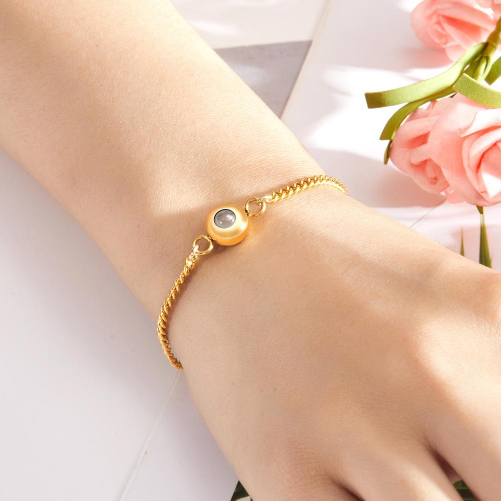 Custom Projection Bracelet Anniversary Fashion Titanium Steel Gifts for Man - yournamenecklaceuk