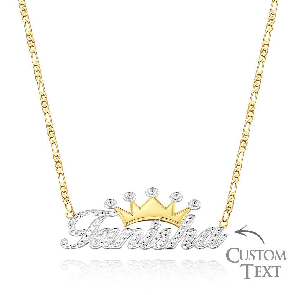 Personalized Hip Hop Name Necklace With Crown Metal Necklace Gifts for Men - yournamenecklaceuk