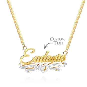 Personalized Name Necklace Fashion Love Heart Decor Necklace Gifts for Men - yournamenecklaceuk