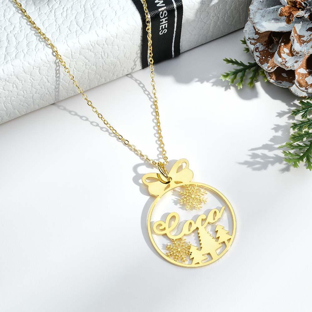 Custom Christmas Tree Name Necklace Gift for Her - yournamenecklaceuk