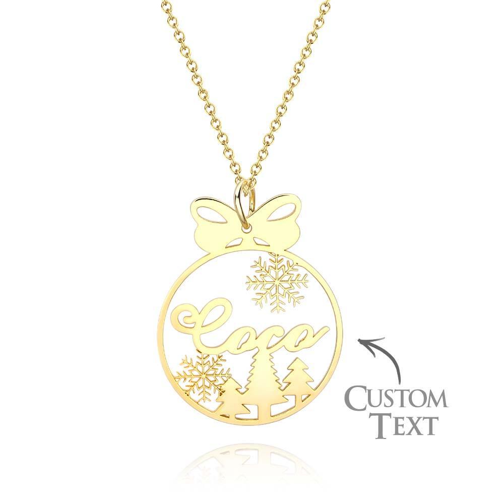 Custom Christmas Tree Name Necklace Gift for Her - yournamenecklaceuk