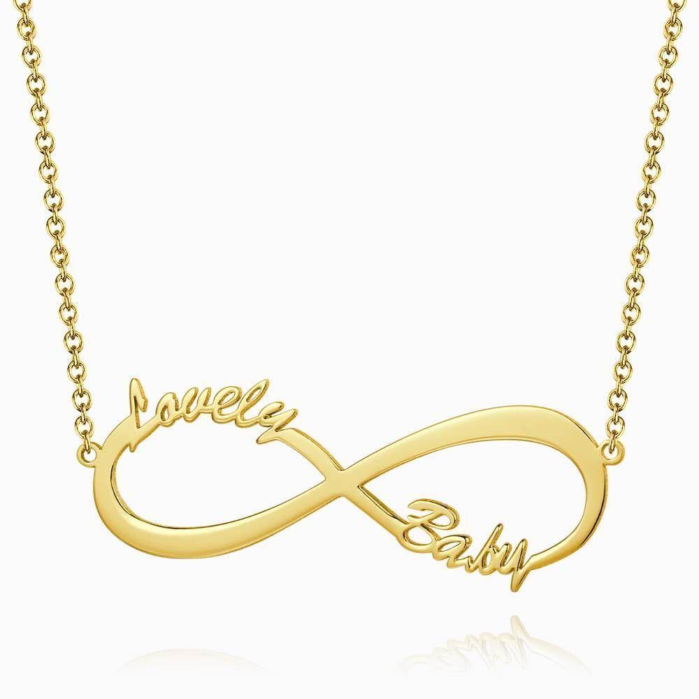 Children's Infinity Name Necklace Rose Gold Plated - yournamencklaceuk