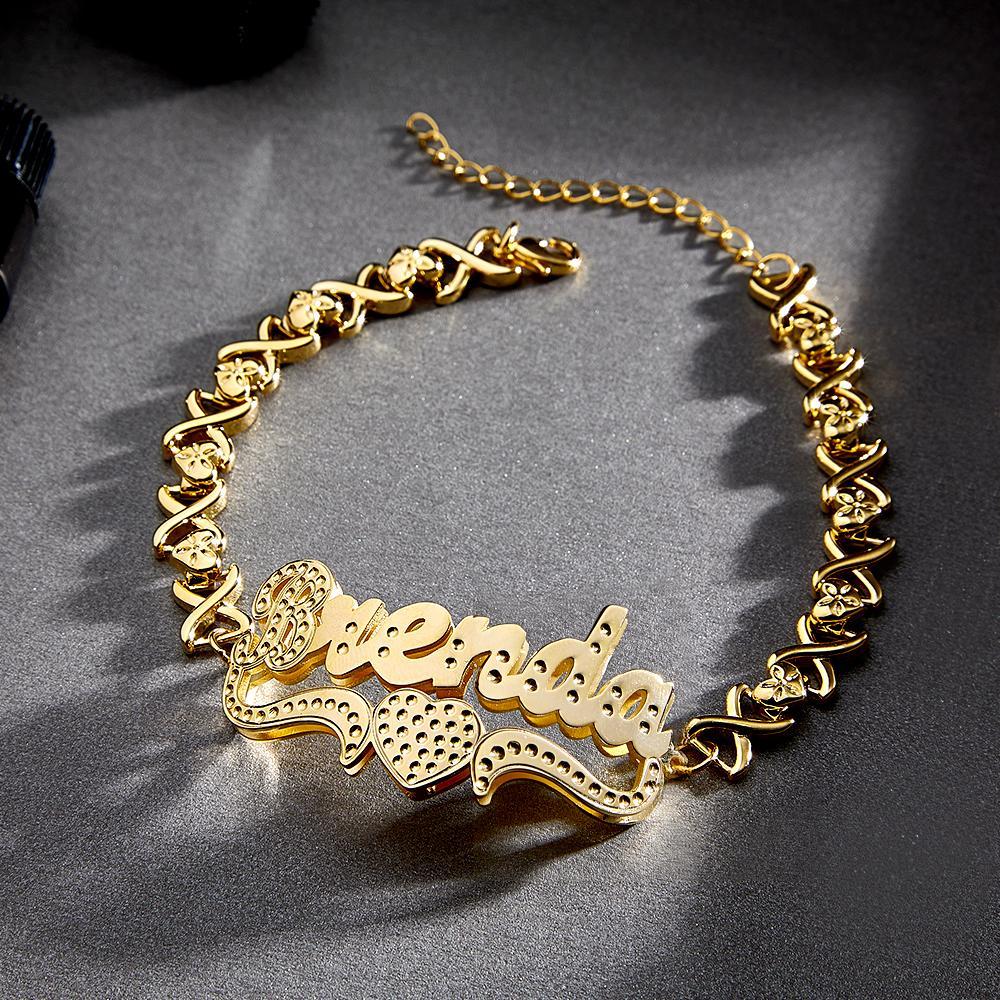 Personalized Hip Hop Name Bracelet Vintage Chain Bracelet Jewelry Gifts For Men - yournamenecklaceuk