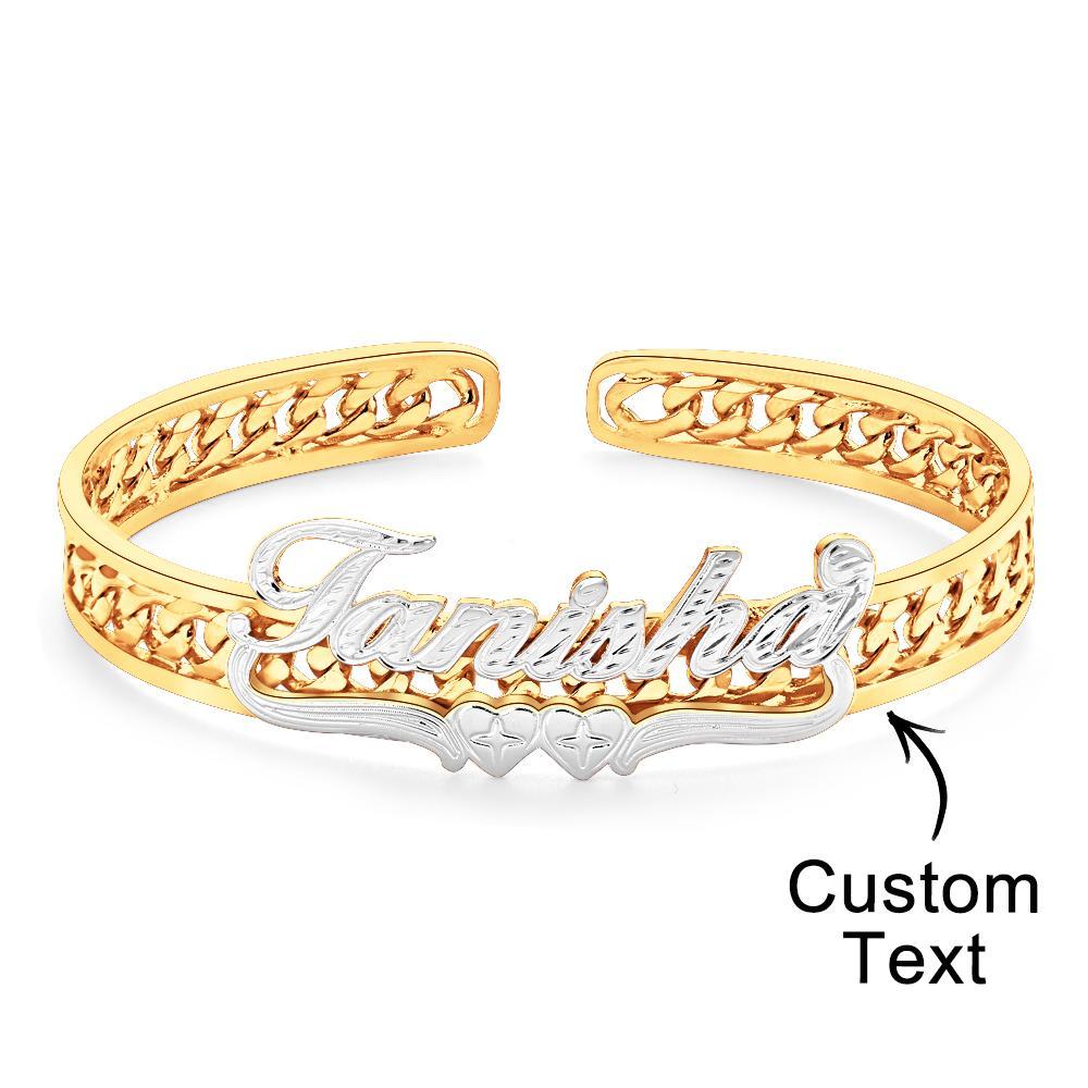Personalized Hip Hop Name Bracelet Hollow Out Adjustable Bracelet Jewelry Gifts For Men - yournamenecklaceuk