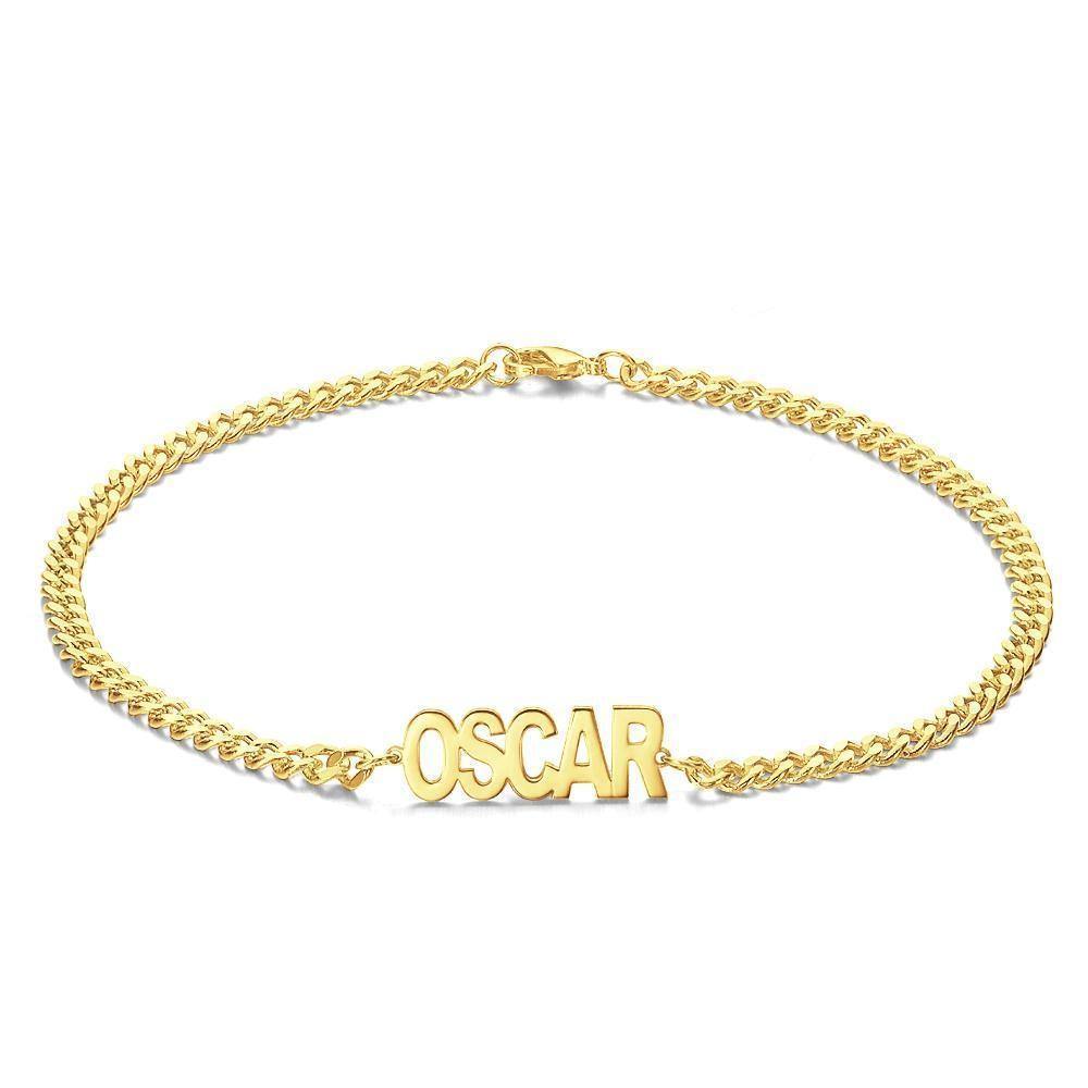 Men's Bracelet Engraved Bentcard Bracelet Gift for Boy - Rose Gold Plated